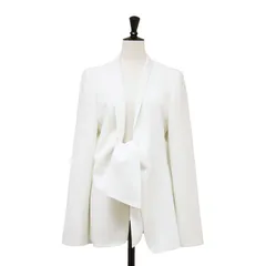【美品】Max Mara マックスマーラ ジャケット ホワイト 白 サイズ:44(XL) | 25春夏 GHIOTTO キャディ ジャケット / ブレザー | スタンドカラー フロントタイ | アウター ブルゾン 上着【レディース】【中古】のサムネイル