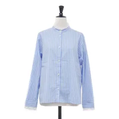 【美品】MACKINTOSH マッキントッシュ ブラウス ブルー サイズ:38(M) | 26春夏 コットン ナイロン ストレッチ レース フリル ブラウス / シャツ 長袖 バンドカラーストライプ | トップス 日本製【レディース】【中古】のサムネイル