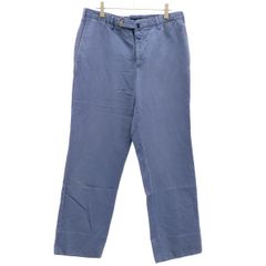 J7183美品 インコテックススラックス 100型後染ノープリーツパンツ 紺32 J7183美品 インコテックススラックス 100型後染ノープリーツパンツ 紺