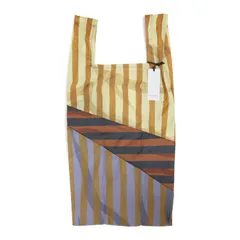 【美品】Paul Smith ポールスミス x Susan Bijl バッグ イエロー系 | 26春夏 ショッピングバッグ ミディアム | The New Shopping Bag | トートバッグ | 切替 ストライプ柄 ナイロン【中古】