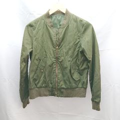 美品✦GRASS WATER ジップブルゾン M カーキ ノーカラー 綿100 