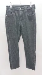 ◇ AMERICAN HOLIC フロントボタン チャック ポケット コットン 無地 パンツ サイズM ブラック レディース E  【1303290006639】