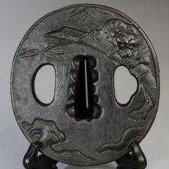 B-50 鍔 鉄地 武具 刀装具 日本刀 骨董品 時代物 美術品 工芸品 - メルカリ