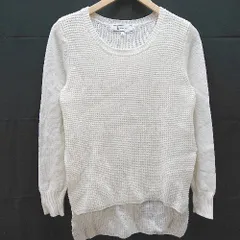 ◇ ROPE PICNIC クルーネック プルオーバー 切替 長袖 ニット セーター 38サイズ アイボリー オフホワイト レディース E  【1303290010681】