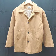 ◇ ABITOKYO ウール風 シンプル 無地 ショート 長袖 コート ジャケット Sサイズ キャメル ブラウン レディース E  【1303290012180】のサムネイル