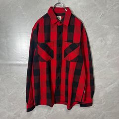 50s デッドストック XL 開襟 プリネル ネルシャツ オンブレチェック FJ