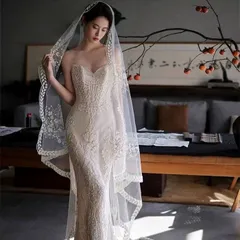 ウエディングベール レディース ベール レースベール 結婚式 花嫁 シンプルウエディングヴェール ウエディングドレス ヘアアクセサリー  かわいい シンプル #rzmef