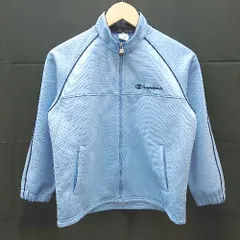 ◇ Champion チャンピオン キッズ用 スポーツ ブランドロゴ刺繡 長袖 ジャージ サイズ140 ライトブルー メンズ E  【1303290017536】