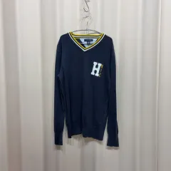 Tommy Hilfiger トミーヒルフィガー キッズ 子供 バイカラー Vネック ニット (12歳)