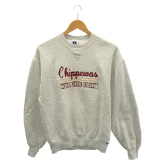 【中古】90s RUSSELL ATHLETIC 前vカレッジスウェット M グレー[79]