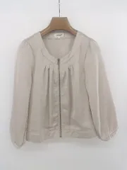 ◇ SOUP ジップアップ 長袖 ブルゾン サイズ9 ベージュ レディース P  【1303310001071】のサムネイル