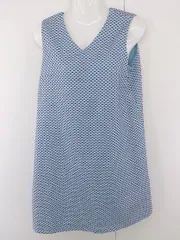 ◇ AG by aquagirl ドット 水玉 ノースリーブ ミニ ワンピース サイズM ブルー系 レッド系 レディース P  【1303310009985】のサムネイル