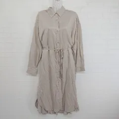 ◇ ◎ Aunt Marie's アントマリーズ 長袖 ロング シャツ ワンピース サイズF ベージュ レディース P  【1304010003204】のサムネイル