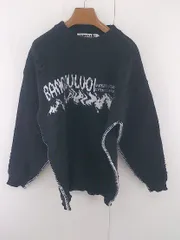 ◇ ◎ ●美品● Ressaca レサーカ ダメージ 長袖 ニット セーター サイズL ブラック ホワイト メンズ E  【1304050001673】のサムネイル