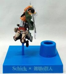 [중고] 피규어 리바이 피규어 스탠드 세트 [진격의 거인] Schick×진격의 거인 캠페인
