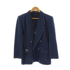 レオナール デニムジャケット シルク1金ボタン ダブルボタン 15AR