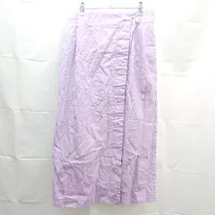 ◇ JOURNAL STANDARD ウエストゴム　裏地　スリット　シンプル ひざ丈 タイト スカート サイズ40 パープル系 レディース E  【1304050028984】のサムネイル