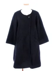 アーバンリサーチ URBAN RESEARCH MAPEL コート ノーカラー 総裏 七分袖ウール ONE 黒 ブラック /hk