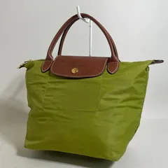 2604-307｜美品｜ロンシャン ル・プリアージュ ハンドバッグ グリーン