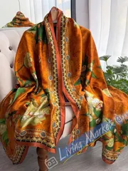 アクセサリー レディース スカーフ 1枚 レディース フローラル柄サテン調スカーフ、ファッション多用途ショール/ラップ 春秋の日常装飾用ドレス CWJ518Q331