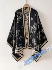 アクセサリー レディース スカーフ 1個 女性用両面 模造カシミア フローラルジャカード 暖かいマフラー/ショール、デイリーウェアに適し、秋冬のドレスに CWJ520Q470