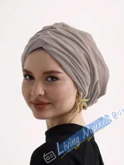 アクセサリー レディース スカーフ 1個 女性用クラシックソリッドカラーケモ ターバン帽子、高弾性&プリーツデザイン、滑り止め&通気性、マルチレイヤープリーツヘッドスカーフ、快適なソフトモーダル ニット生地、ヒジャ CWJ516Q491
