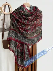 アクセサリー レディース スカーフ 女性用スカーフ 多用途 ロングショール アウターウェア 薄手 春夏ガーゼスカーフ シルクスカーフ 秋冬新作 大きな花柄スカーフ ドレス用 CWJ518Q263