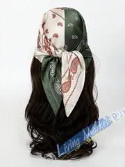 アクセサリー レディース スカーフ 1個 幾何学プリントシルクスカーフ レディース ヘアアクセサリー バンダナ ヘアバンド ヘアアクセサリー デイリーユース向け ドレスアップに最適 CWJ516Q559