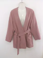 ◇ ◎ titivate ティティベイト ボタンレス ノーカラー 長袖 ジャケット サイズM ピンク レディース E  【1304100008065】のサムネイル