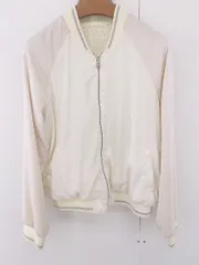 ◇ OLIVE des OLIVE リバーシブル デザインレース 長袖 ブルゾン サイズM アイボリー系 マルチ レディース E  【1304100007754】のサムネイル
