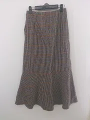 ◇ w closet チェック バックゴム ロング マーメイド スカート サイズF ベージュ系 ブルー系 マルチ レディース E  【1304100007419】のサムネイル