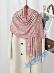 アクセサリー レディース スカーフ 1枚 女性用ペイズリー柄カシューの刺繍スカーフ、ボヘミアンヴィンテージタッセルショール、快適で肌に優しい長いスカーフ、デイリーウェアに適しています CWJ516Q084