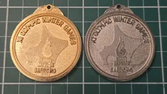 札幌オリンピック　1972年　記念メダル　2枚セットのサムネイル