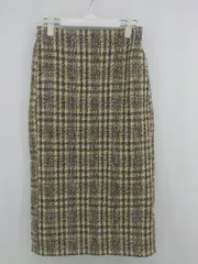 ◇ chocol raffine robe チェック ロング タイト ナロー スカート サイズF ベージュ系 レディース E  【1304100017302】のサムネイル