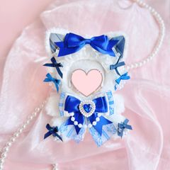 ‪︎❤︎‪︎様 ぬい服　ヘッドドレス　硬質ケース　ハンドメイド　水色　ピンク　紫 ︎❤︎‪︎様 ぬい服 ヘッドドレス 硬質ケース ハンドメイド 水色‬