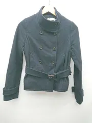 ◇ ◎ SHIPS シップス ウール混 無地 シンプル 秋冬 長袖 ピーコート サイズ38 ネイビー系 レディース P  【1304100023778】のサムネイル