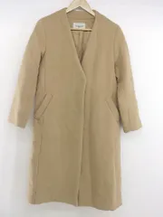 ◇ le coeur blanc ルクールブラン ウール混 長袖 コート サイズ38 キャメル ブラウン レディース E  【1304120010284】のサムネイル