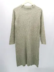◇ Girly Doll ニット ハイネック カジュアル 長袖 ひざ丈 ワンピース サイズ表記なし 推定M相当 カーキ レディース E  【1304120016699】のサムネイル