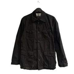 バーバリーブラックレーベル BURBERRY BLACK LABEL ブルゾン ジャケット 裏地ノバチェック フラップポケット M 黒 ブラック ■WGA