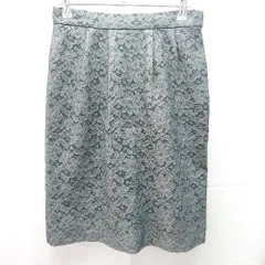 ◇ aquagirl アクアガール 花柄レース 綺麗め ひざ丈 タイト スカート サイズ38 ブルー レディース E  【1304120039568】のサムネイル
