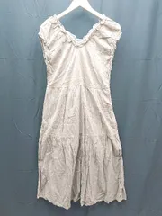 ◇ natural couture ナチュラルクチュール ノースリーブ シャツ素材 ロング丈 ワンピース サイズF ブラウン レディース E  【1304120039483】のサムネイル