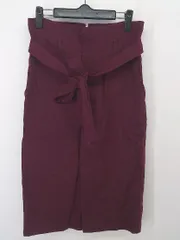 ◇ ◎ Spick & Span フロントスリット 膝下丈 タイト スカート サイズ36 バーガンディ系 レディース E  【1304180003615】
