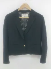 ◇ ◎ mysty woman ミスティウーマン 2B バックスリット 長袖 テーラード ジャケット サイズM ブラック レディース P  【1304190001779】のサムネイル