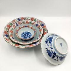 大聖寺九谷焼付き色絵茶碗二客 - メルカリ