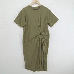 ◇ ITEMS URBAN RESEARCH サイドスリット 半袖 膝下丈 ワンピース サイズF カーキ系 レディース P  【1304250001176】のサムネイル