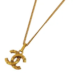 シャネル CHANEL ココマーク ネックレス CC ペンダント GP ゴールド レディース 【中古】