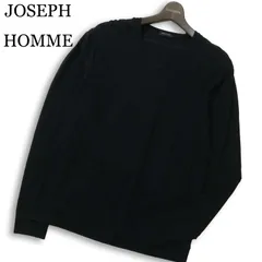 JOSEPH HOMME ジョセフ オム 通年★ 長袖 Vネック カットソー ロンTシャツ 日本製 Sz.48 メンズ 黒のサムネイル