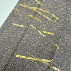 付け下げ 正絹 紋なし 金駒刺繍 膨れ 木目 袷 着物 MK-8028