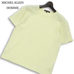 MICHEL KLEIN HOMME ミッシェルクラン オム 半袖 ジャガード★ スラブ リンクス カットソー Tシャツ 日本製 Sz.51 メンズのサムネイル