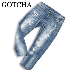 GOTCHA ガッチャ 通年★ リペア&ダメージ加工 刺繍 ストレッチ デニム パンツ ジーンズ Sz.M メンズ サーフのサムネイル